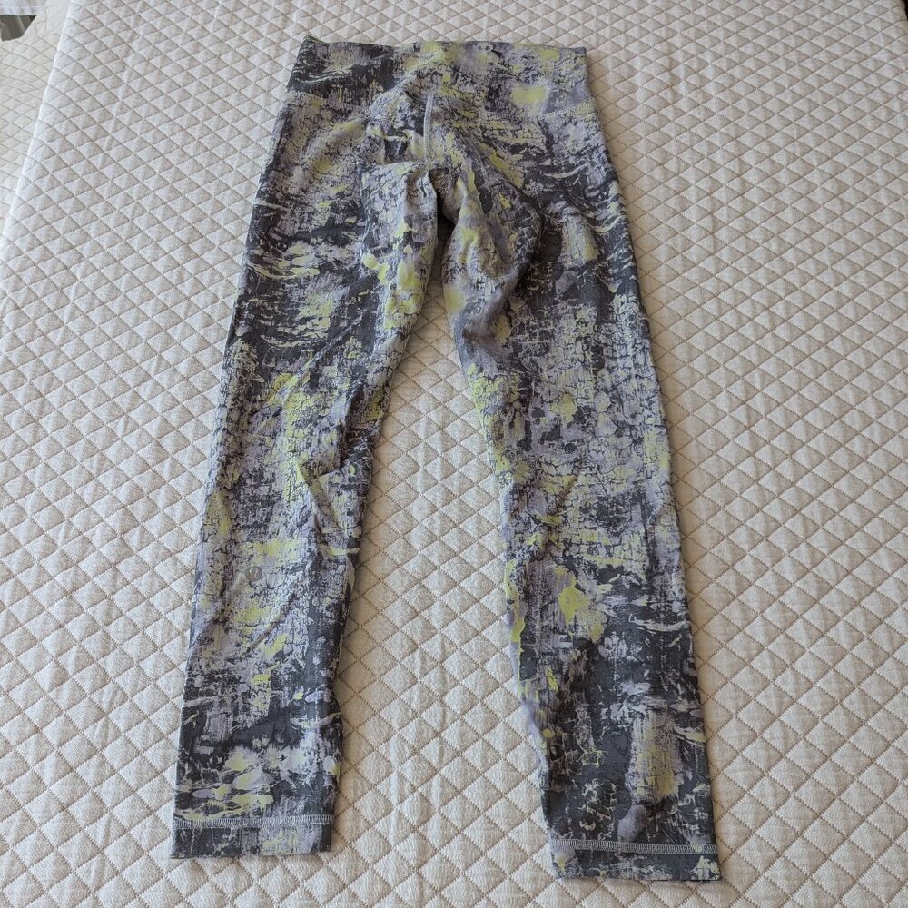 Lululemon Wunder Train Tight Cinder Grain Multi 23" crop size 8